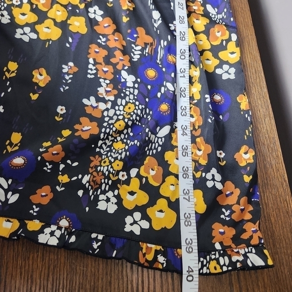 H&M Sundress Floral Satin Slip Dress Spaghetti Strap Size 14 - Picture 10 of 11